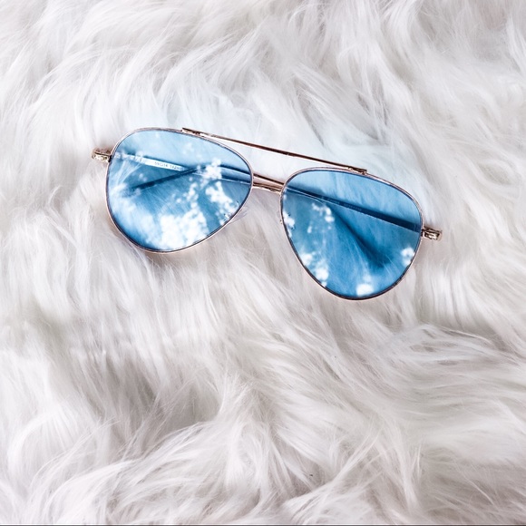 Forever 21 Accessories - Forever 21 Blue Tinted Aviator Sunglasses